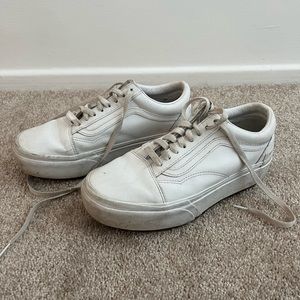 White Platform Vans! 🤍🤍